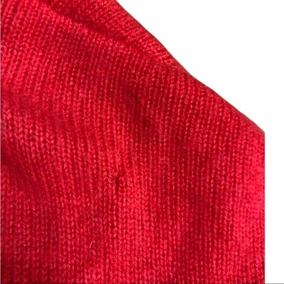HALOGEN 100% Cashmere Sweater Autumn Red V-Neck‎ Fall Holiday Pullover Size S - Picture 8 of 8